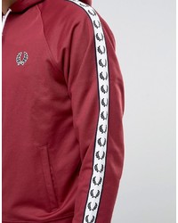 Fred Perry Sports Authentic Track Jacket In Maroon