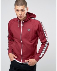 Fred Perry Sports Authentic Track Jacket In Maroon