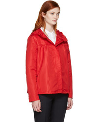Moncler Gamme Rouge Red Hooded Faille Jacket