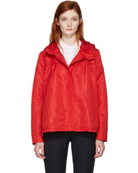 Moncler Gamme Rouge Red Hooded Faille Jacket