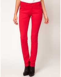 Asos Skinny Jeans In Poppy Red 4