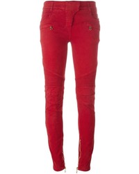 Women's Red Jeans by Balmain
