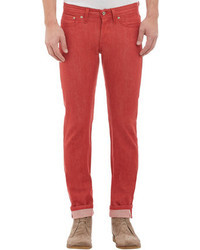 Naked Famous Denim Weird Guy Red Stretch Selvedge