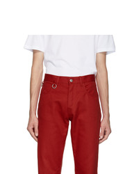 Raf Simons Red Two Ring Regular Fit Jeans