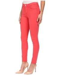 7 For All Mankind The Mid Rise Ankle Skinny In Cherry Red