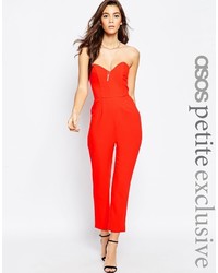 Asos Petite Bandeau Jumpsuit With Sweetheart Neck