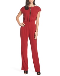 Charles Henry Lace Inset Jumpsuit