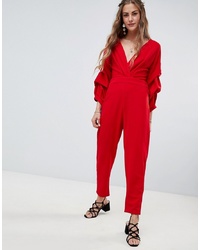 Love & Other Things Ruched Sleeve Jumpsuit