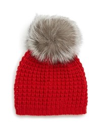 KYI KYI Genuine Fox Pompom Hat