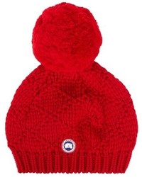 Canada Goose Pompom Embellished Wool Beanie Hat