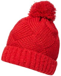 Red Boucle Beanie