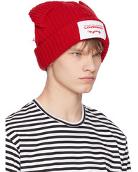 Charles Jeffrey Loverboy Red Chunky Ears Beanie