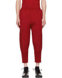 Red Knit Chinos