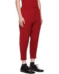 CFCL Red Fluted Trousers