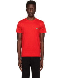 Lacoste Red Crewneck T Shirt