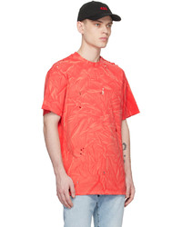 424 Red Distressed T Shirt