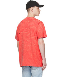 424 Red Distressed T Shirt