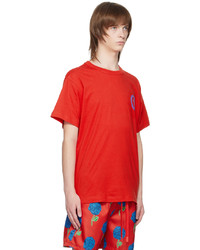 VERSACE JEANS COUTURE Red V Emblem T Shirt