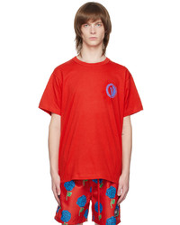 VERSACE JEANS COUTURE Red V Emblem T Shirt