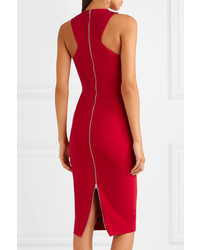 Victoria Beckham Stretch Knit Dress Red