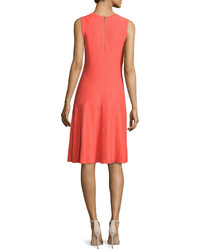 Nic+Zoe Twirl Sleeveless Knit Dress Hot Coral