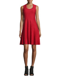 Nic+Zoe Twirl Sleeveless Knit Dress Red
