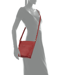 Foley + Corinna Cable Leather Bucket Bag Rouge