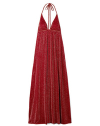 Red Knit Maxi Dress