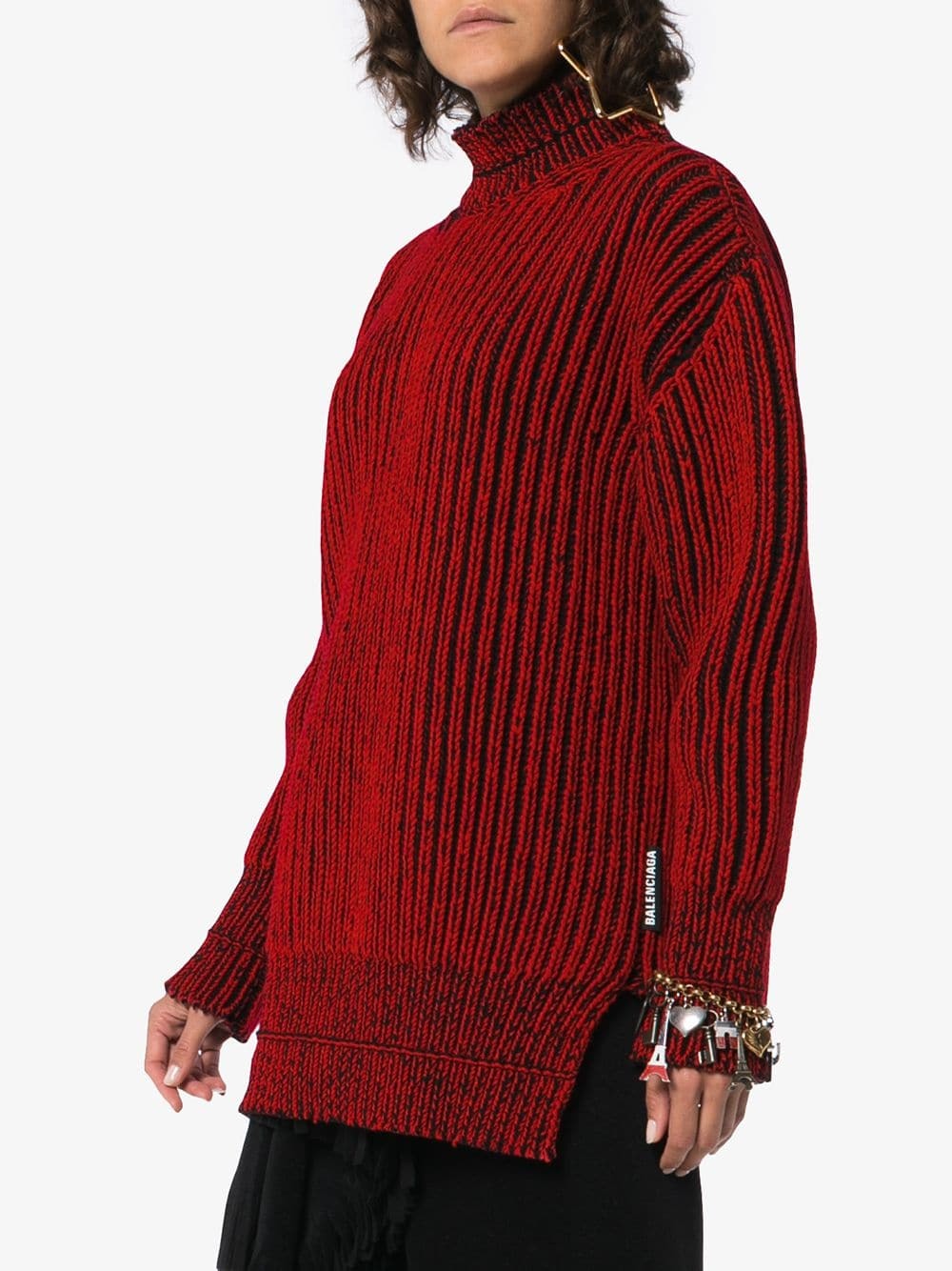 Balenciaga // Red Ribbed Knit Sweater Dress – VSP Consignment