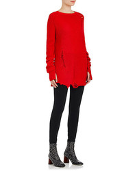 Helmut Lang Distressed Wool Cashmere Sweater
