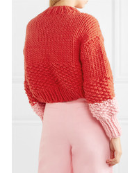 The Knitter The Zip Zap Two Tone Wool Sweater