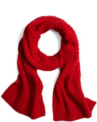 Brooks Brothers Cashmere And Wool Cable Knit Scarf