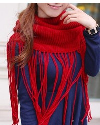 ChicNova Pure Color Long Tassel Knitted Scarves