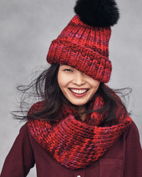 Eugenia Kim Chunky Knit Infinity Scarf Red