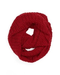 David & Young Knit Infinity Scarf Red One Size