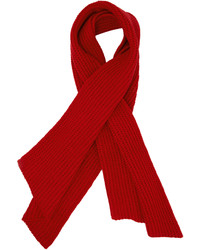 Sulvam Red Slash Knit Scarf