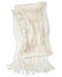 Sylvia Alexander Loose Knit Scarf With Fringe Assorted Colors