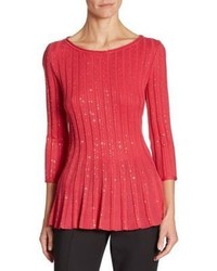 St. John Sequin Knit Top