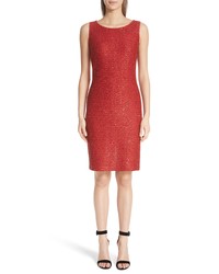 St. John Collection Glamour Sequin Knit Sheath Dress