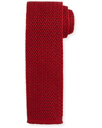 Red Knit Silk Tie