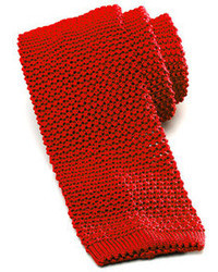 Charvet Knit Silk Tie Red