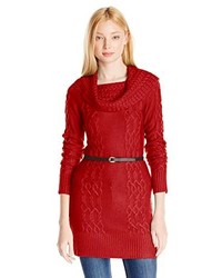 My Michelle Juniors Belted Sweater Dress