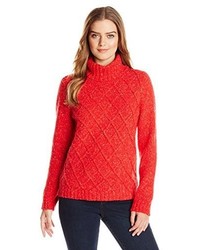 Anne Klein Cable Knit Turtleneck Sweater