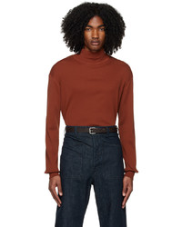 Lemaire Brown High Roll Turtleneck