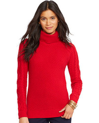 Lauren Ralph Lauren Cable Sleeved Turtleneck Sweater