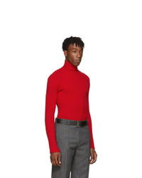Balenciaga Red Knit Turtleneck
