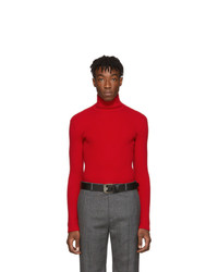 Balenciaga Red Knit Turtleneck