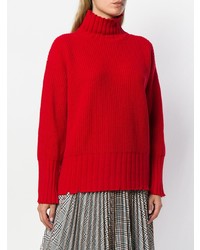 MSGM Ribbed Notch Detail Roll Neck Sweater