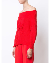 DELPOZO Square Shoulder Knitted Top