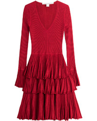 Diane von Furstenberg Knit Dress With Tiered Skirt